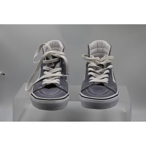 Vans Sk8-Hi Shoes Mens Sz 4.5 Women Sz 6 Gray White Suede Canvas High Top Skate‎